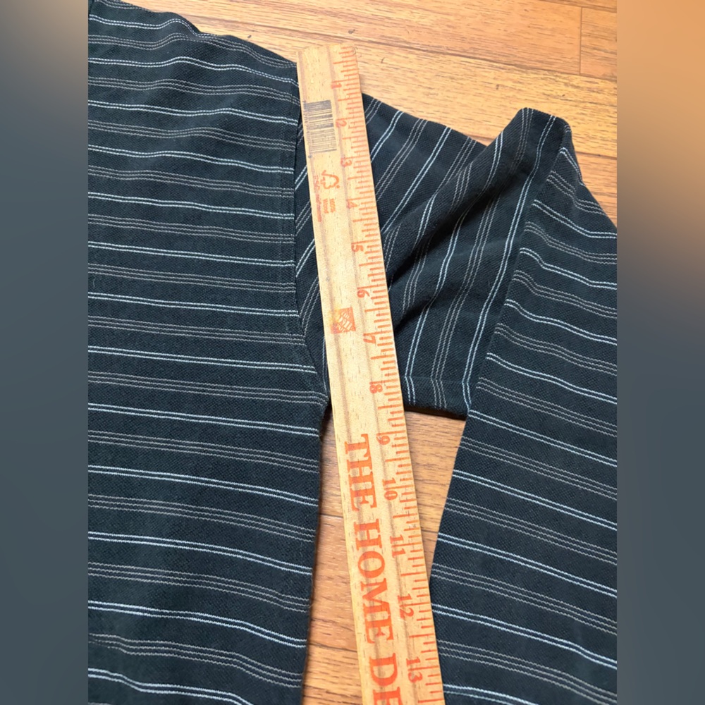 Dior Men's Striped Polo Shirt - Black and Gray - Picture 3 of 6